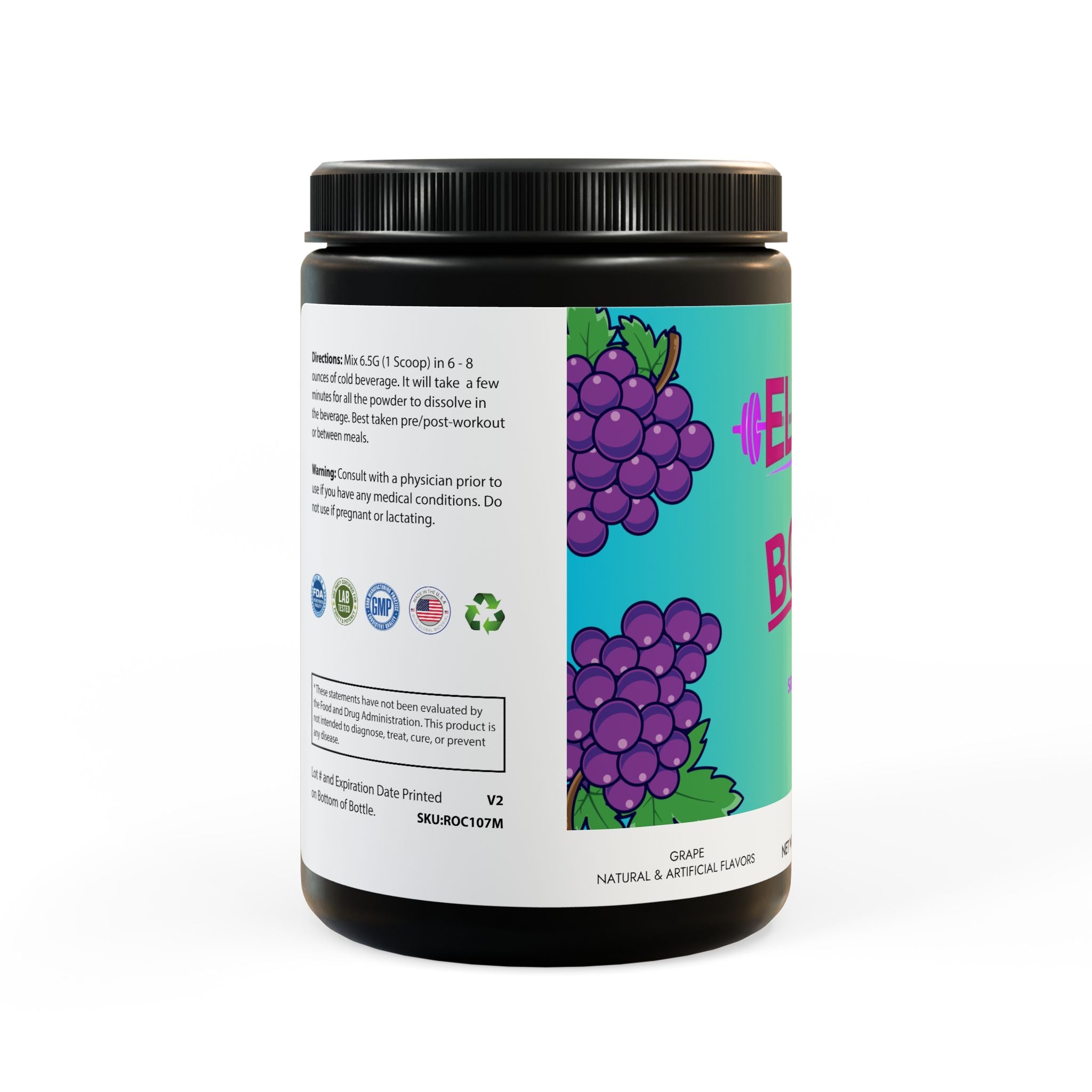 BCAA Supplement, Grape (325g, 11.46oz, 50 servings)