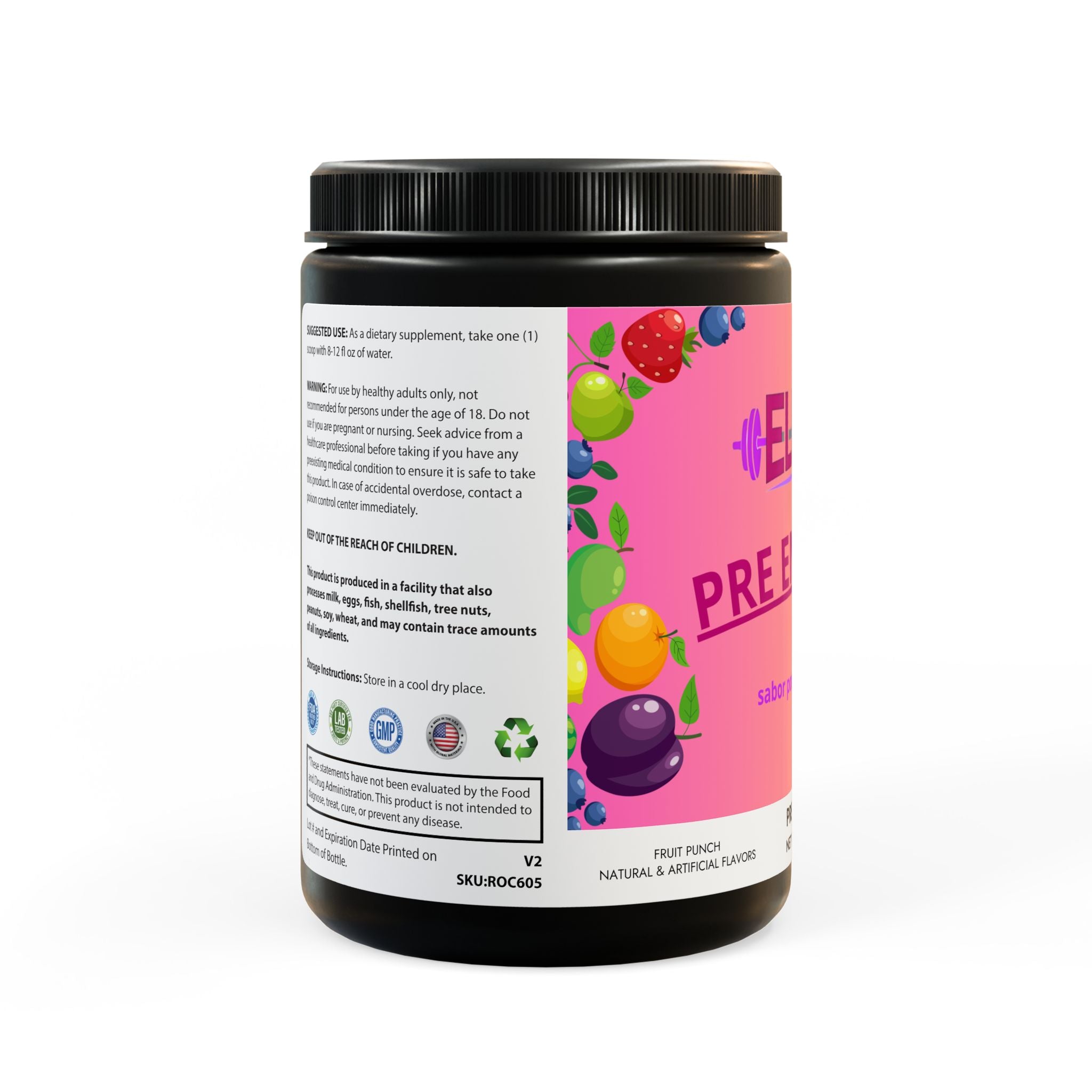 Pre-Workout Supplement, Fruit Punch (204g, 7.1oz)