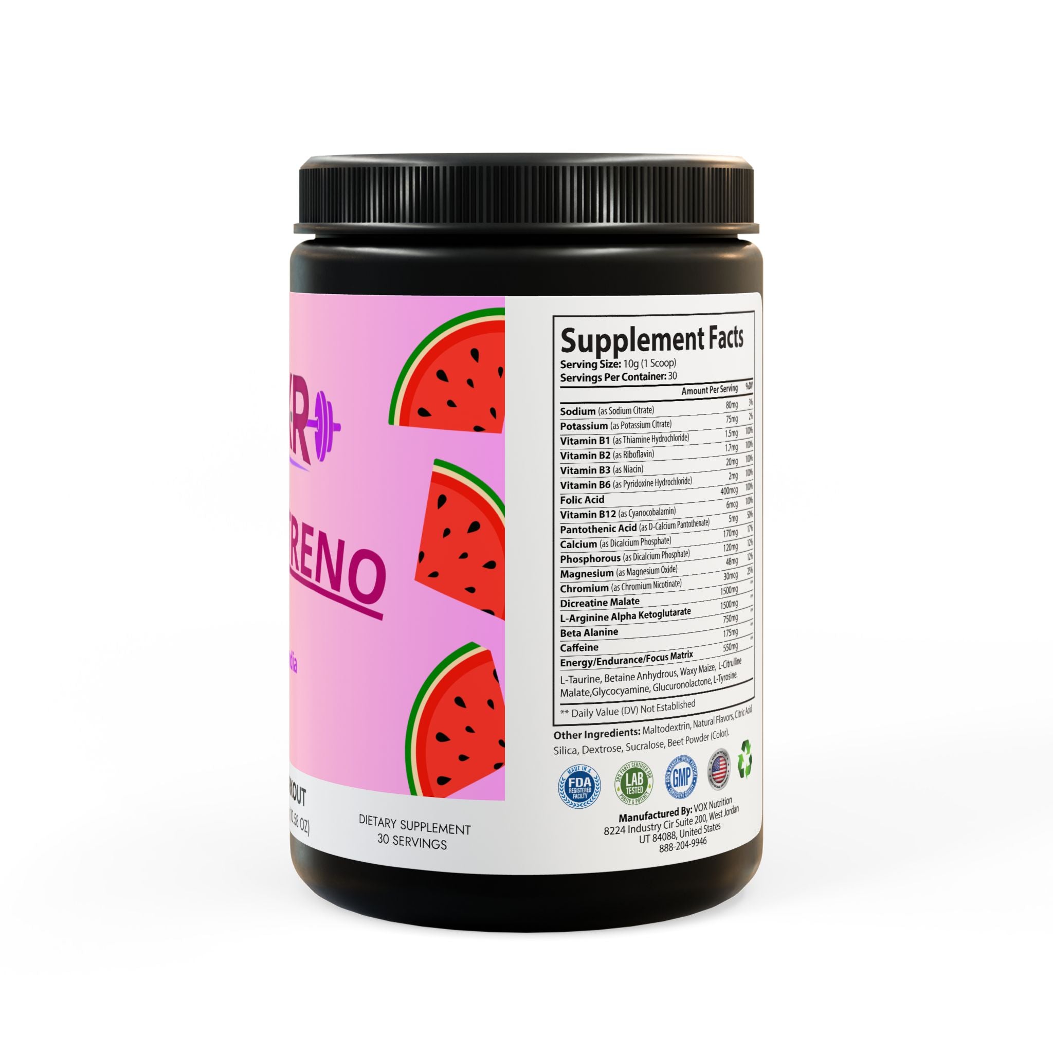Pre-Workout Supplement, Watermelon (300g, 10.58oz)